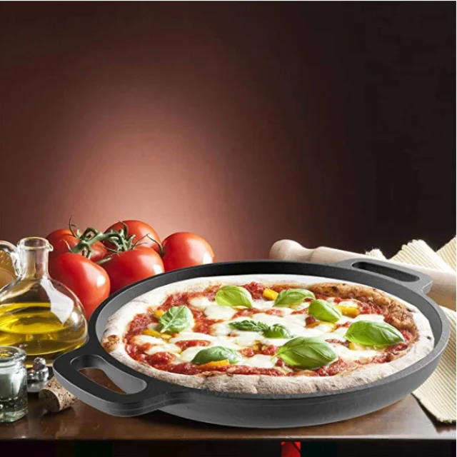 China factory Round Cast Iron Pizza Pan/Pizza Tray/Pizza Baking Pan
