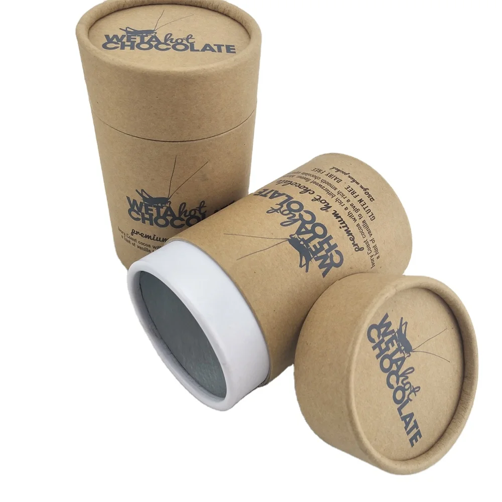 Wholesale Price Custom paper round tube candle boxes rolled edge color  box Cardboard Tube Paper tea Box Packaging