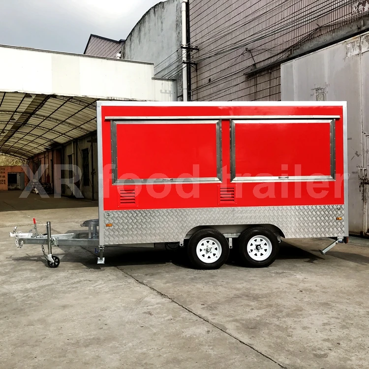 Fully Loaded Foodtruck Food Trailers Mobile Restaurant Container Equipment Water Pumps for Sale Fiberglass Vending Snack