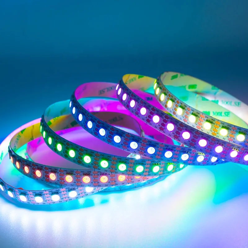 Conspower Addressable LED Strip Magic LED Strip 96 LEDS/M Bulit-in IC APA102 5050 RGB 5V 12mm PCB