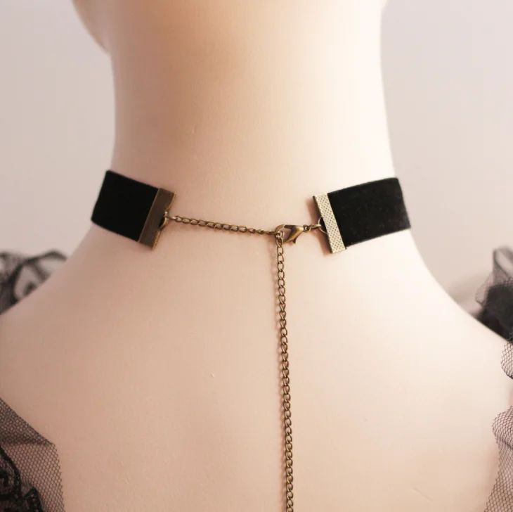 
Best selling creative black necklace female clavicle chain Classic Gothic Lace Choker 