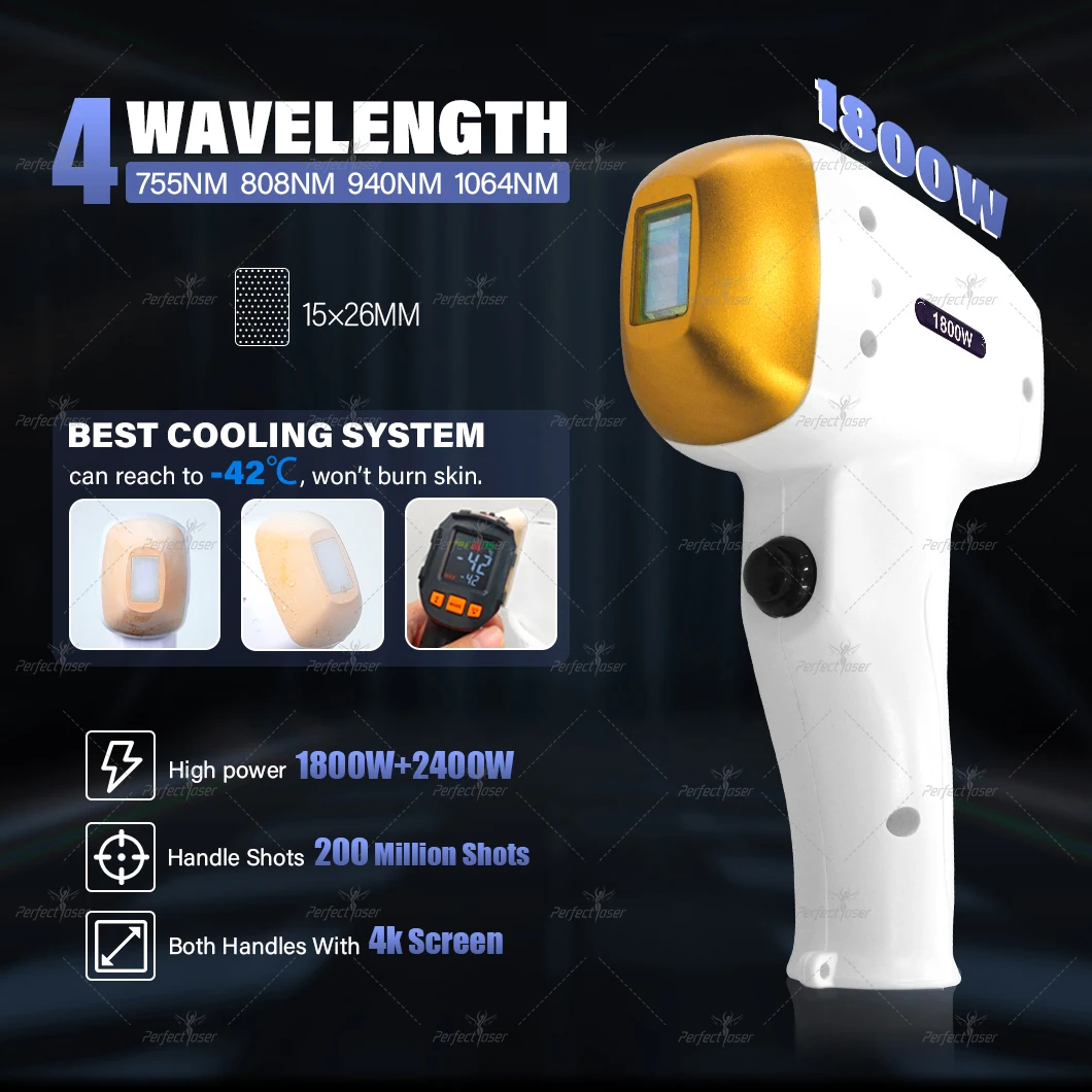 Laser Hair Removal Machine Professional 808nm 4 Wavelengths Device Price OEM Permanent Diode Laser Hair Removal
