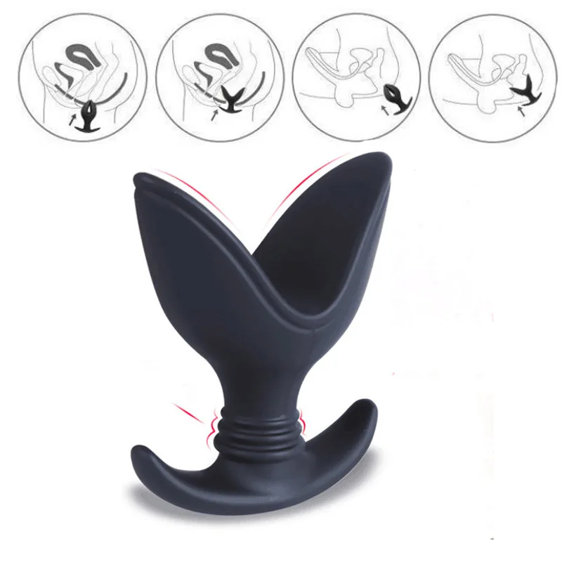Free Sample Anal Plug Dilator Opening Butt Expander Speculum Silicone Anal Flower G-spot Prostate Massager Dildo For Women Men