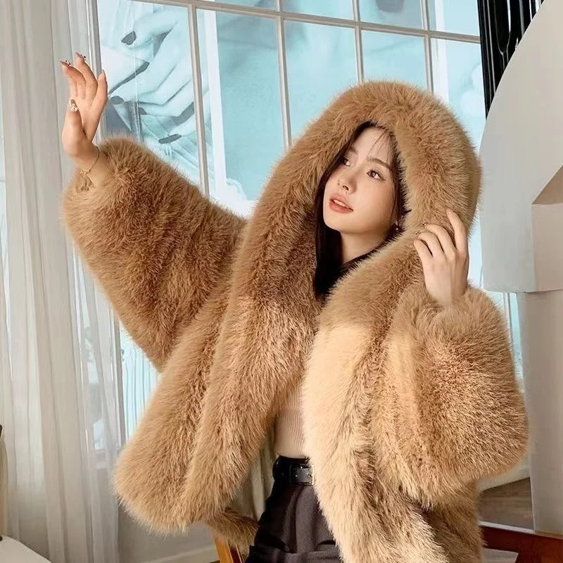 Luxury Winter Coat Ladies New Slim Overcoat Style XS Size Faux Mink Fur Jacket Short Style Real Leather Material Luxury Parkas