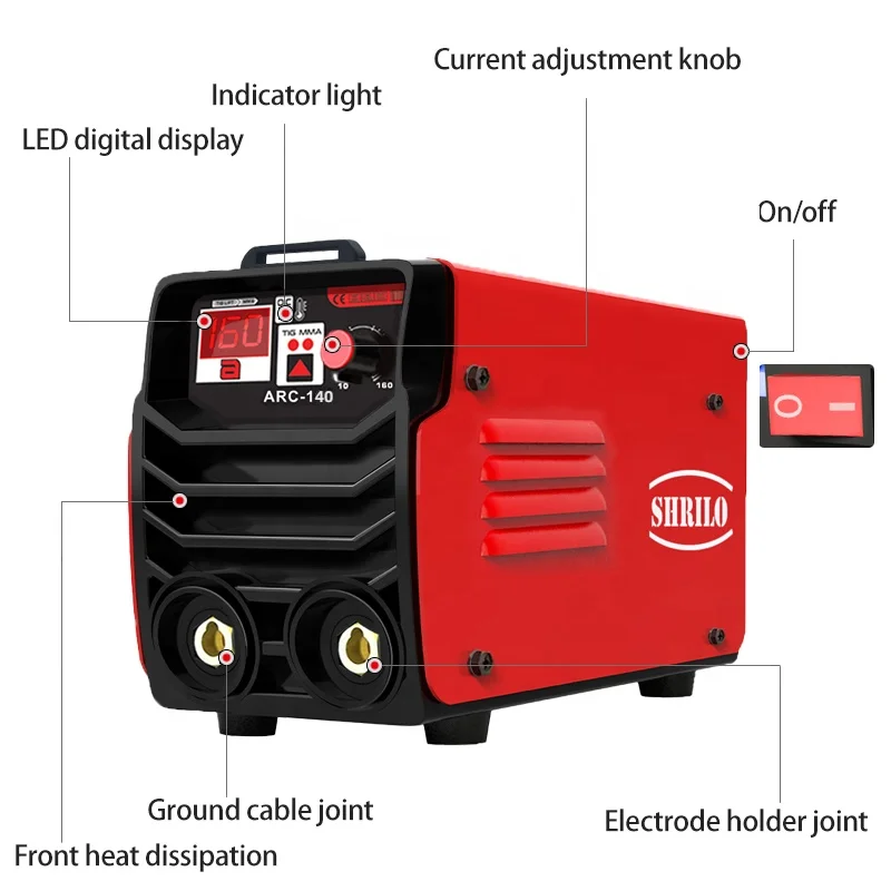 2023 Mini Portable Manual ARC MMA 220v 140Amp Welding machine Household Retail Stick Welders