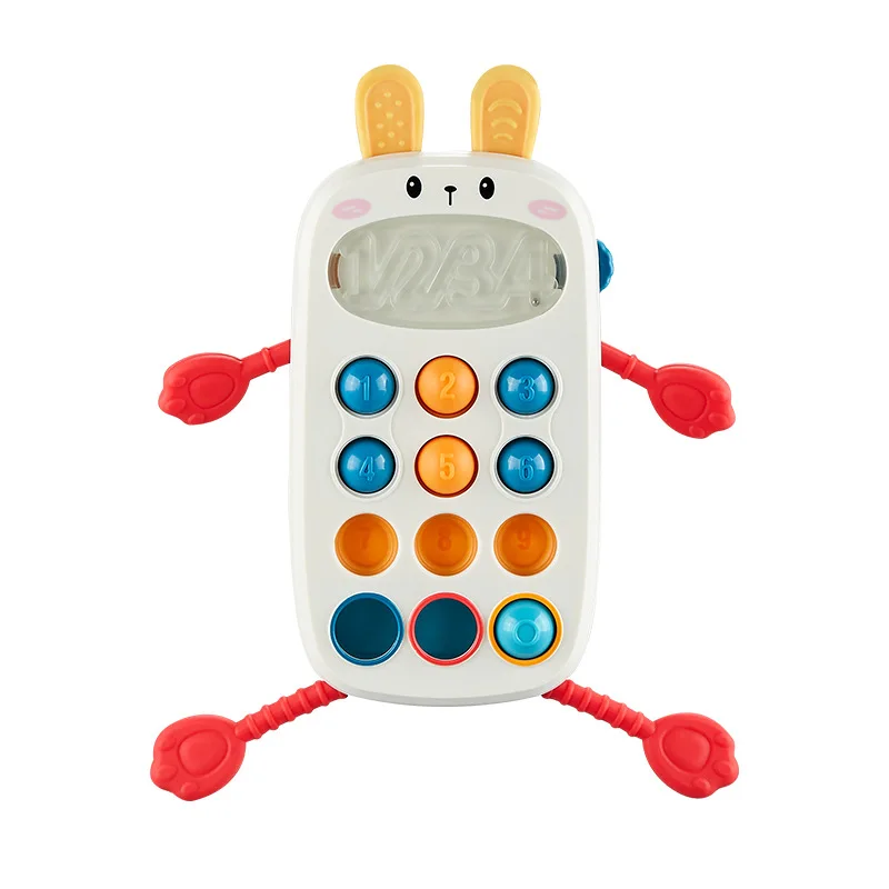 Zhiqu Baby Lala Music Early Education Toys Cute Plastic Whale Soft Finger Press Digital Cognition Maze Soothing Baby Toys