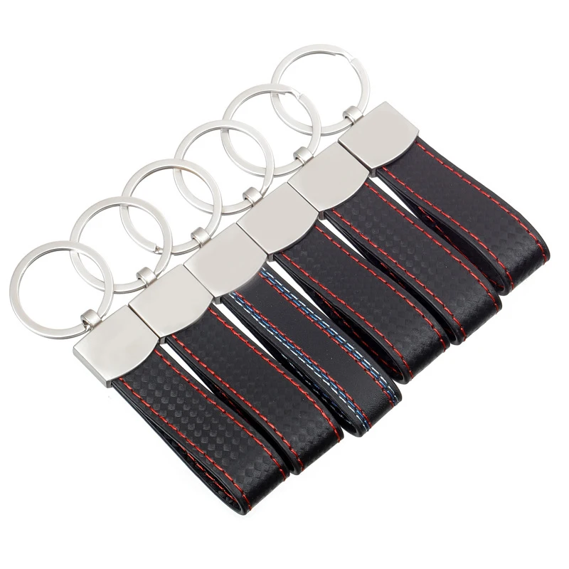 Keychain Maker Wholesale Fashion Car Leather Keyring Custom Car Logo Keychain Metal Car Accessories Pendant Charm Key Holder