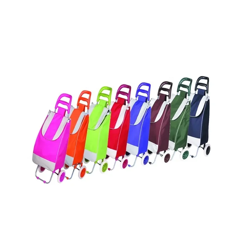 WETRUST CUSTOM LOGO Folding Shopping Cart Portable Shopping Folding Trolley Bag with 2 WHEELS