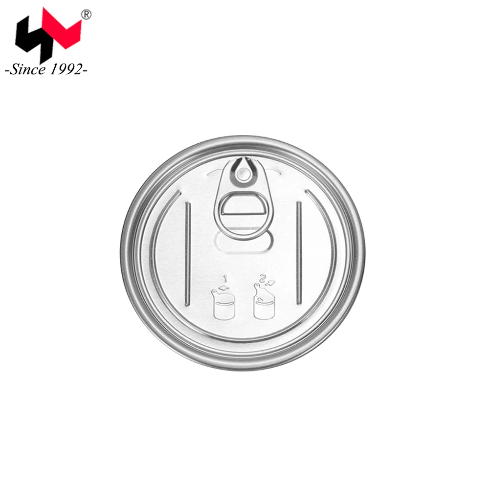 Aluminum easy open end eoe for nuts milk powder dry food packing