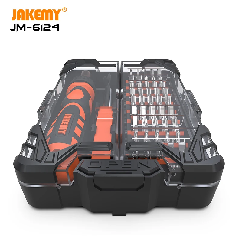  JAKEMY новый продукт JM-6124 Точная Мини Набор отверток с регулируемым трудосберегающий трещоточная рукоятка для бытовых электрических DIY