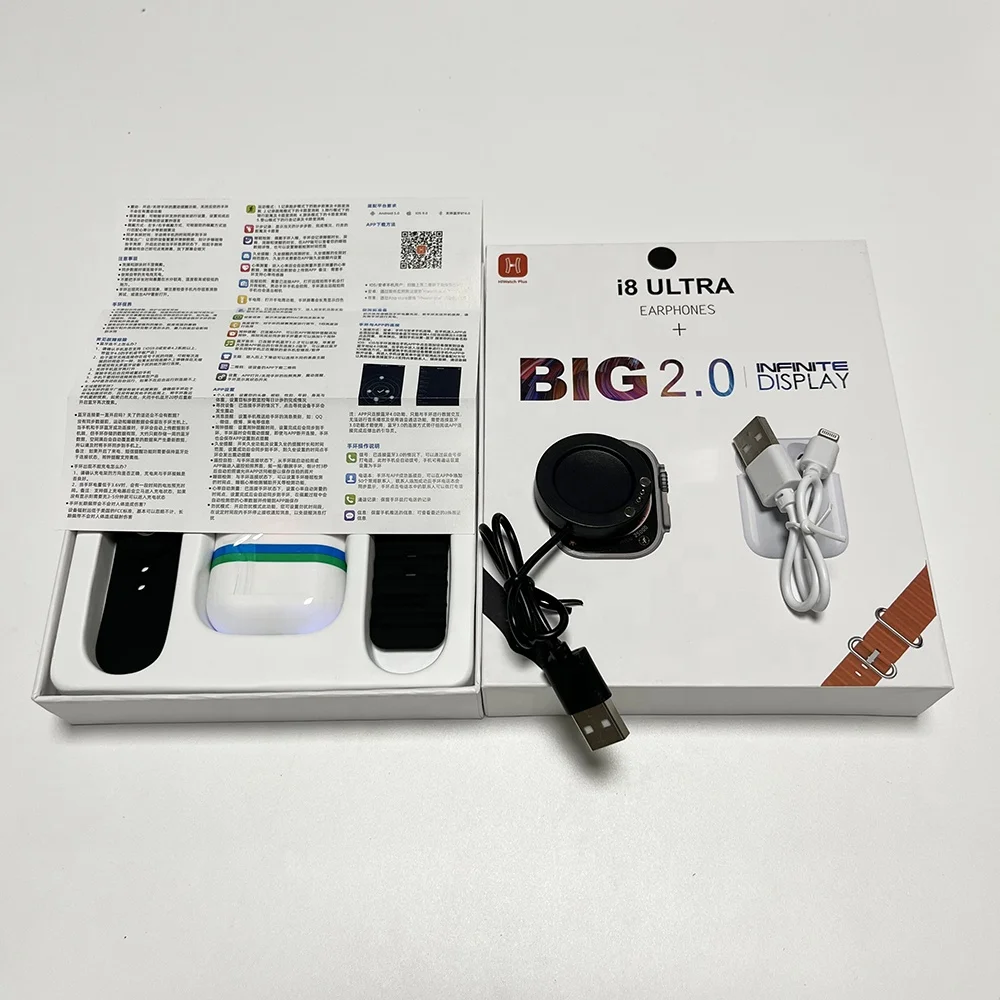 Wholesale 2023 Best Smart Watches8 D20 X8ultra Hw8ultra T55promax  i8 Ultra reloj Earphone 2 in 1 With High Quality Smartwatch