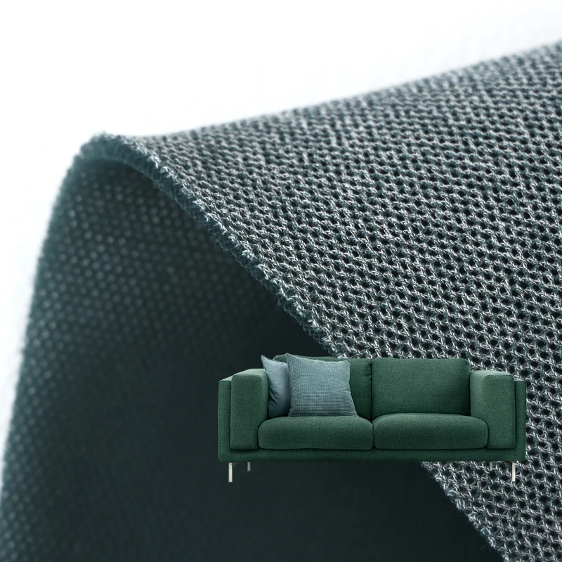 2025 New European Style Warp Knitting Breathable 3D Spacer Mesh Flax Furniture Fabric Jute Sofa Materials Fabric Roll In China