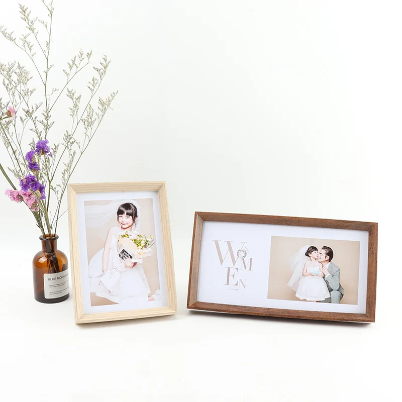 European retro wooden photo frame 5 6 7 8 10 inch wedding dress children baby
