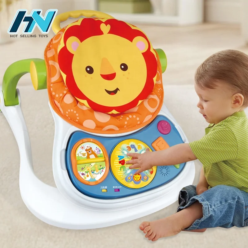 Infant Learning To Walk Toy Push Activity Stand Baby Car Walker With 4 In 1