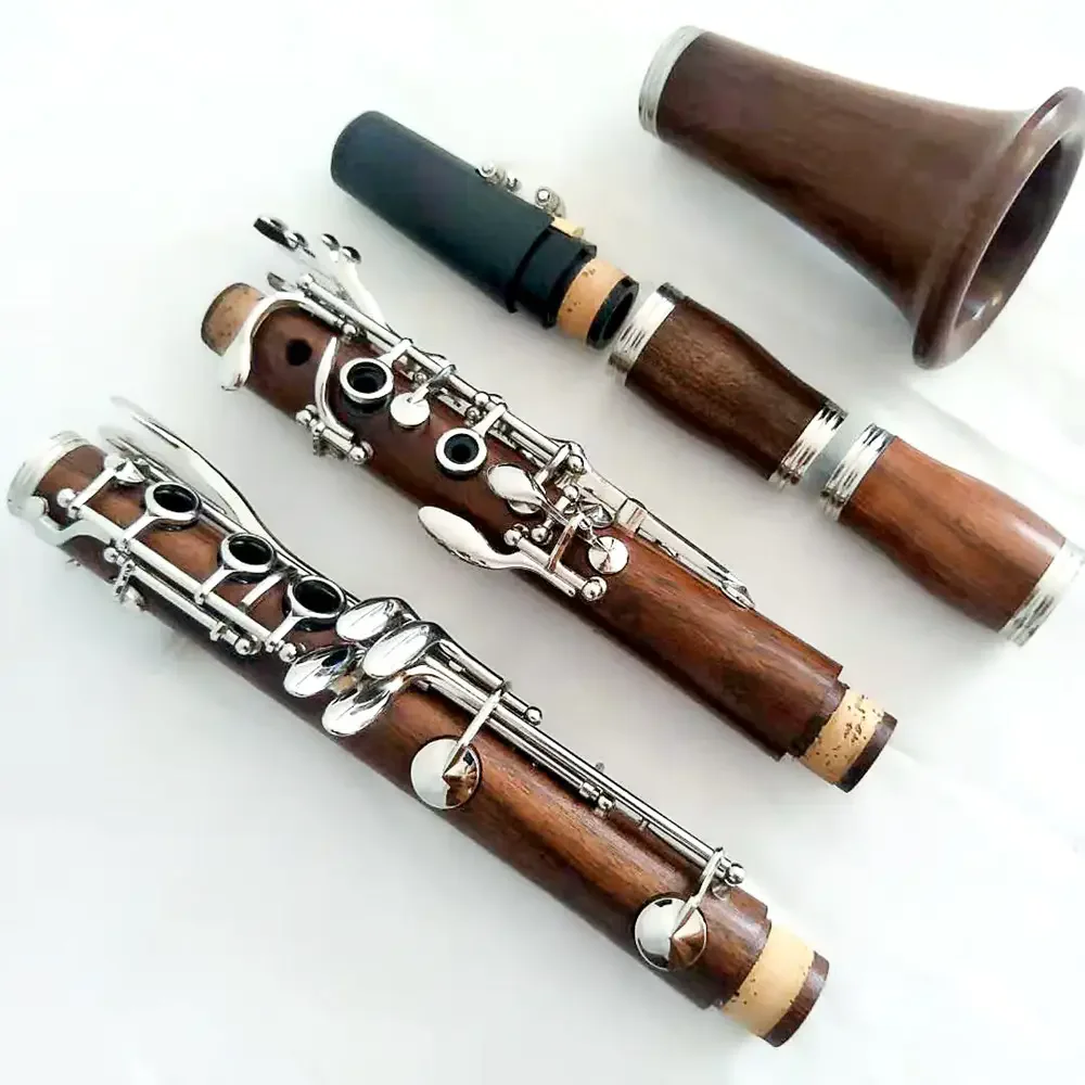 Factory wholesale High grade 17 key Bb Redwood nickel plated clarinet