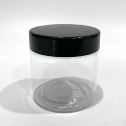 Empty 4oz plastic jars with clear white lids 100ml wholesale