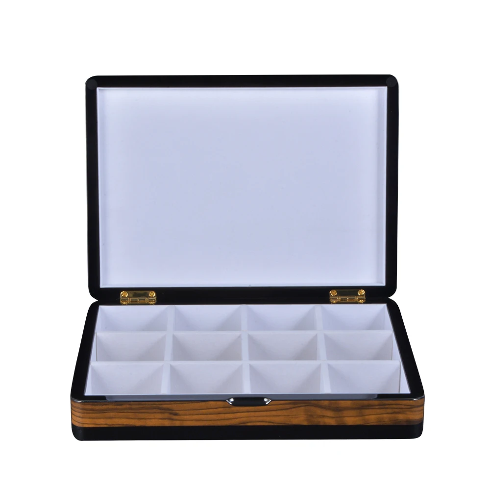 
12 Compartment Wooden Packing Box For Tea Bag Storage 