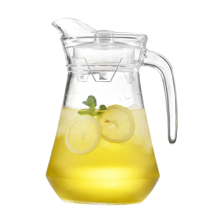 China supplier 1.2L juice beer glasses pitcher water glassware jug glass with handle