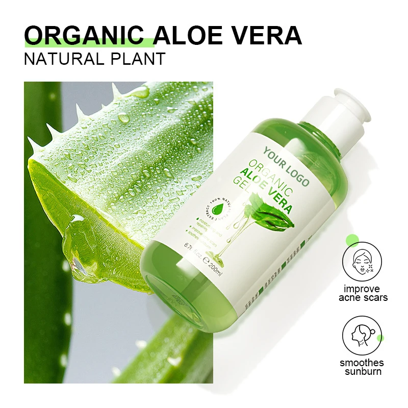 KORMESICl 100% Pure Organic Aloe Vera Gel Whitening Lightening Effects OEM ODM Private Label Hydrating Soothing Sun Aloe Vera