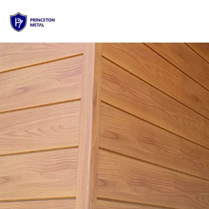 aluminum wood grain cladding extrusion for wall & ceiling