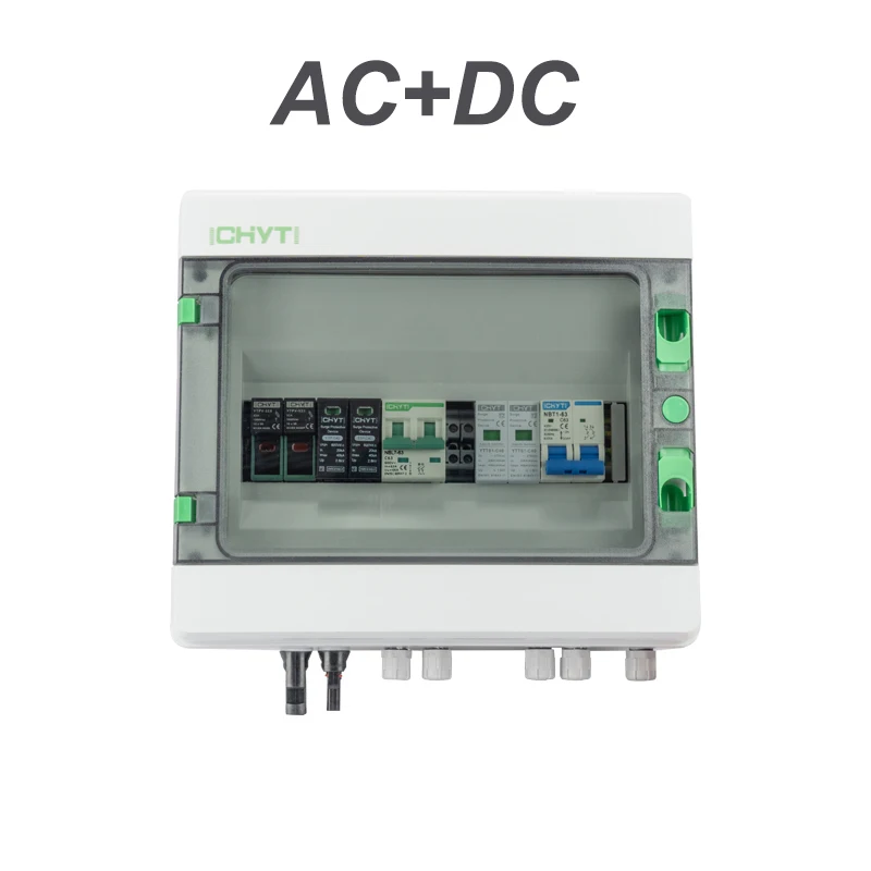 Waterproof Plastic Solar PV Array AC + DC 1 String Combiner Box Junction Box 1 Input 1Output For Solar Panel