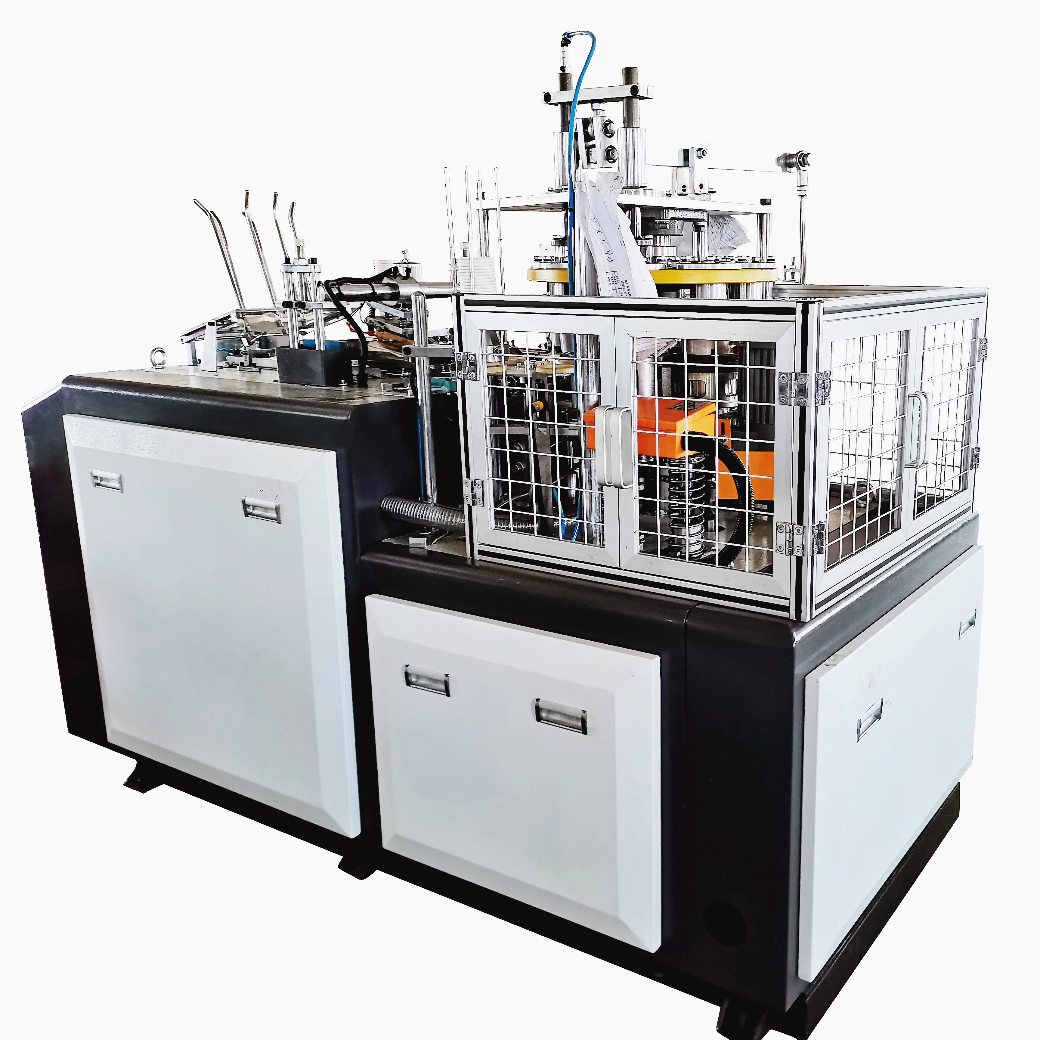 automatic paper coffee cup making machine with collection table