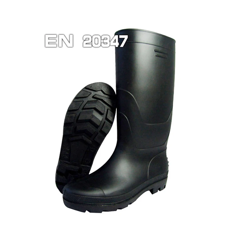 
CE green black PVC plastic gum boots agriculture work safety shoes waterproof protect rain boots workers rubber gumboots for men 
