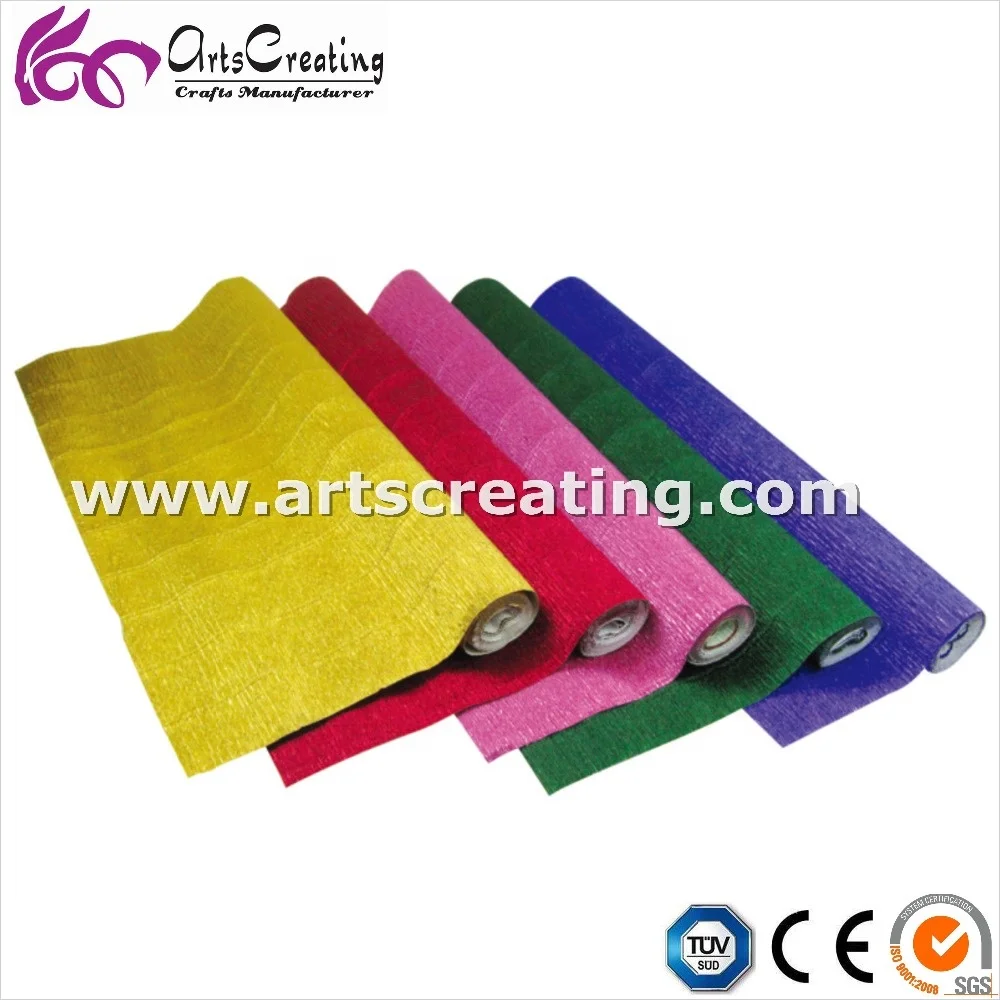 Metallic Aluminum Foil Crepe Paper for Wrapping