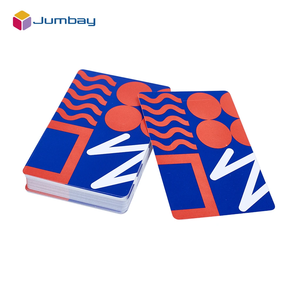 Custumised Intensity POP Art Linen Finish Mold Arabic Plastic Luxury Type Playing Cards With Our Logo On Them