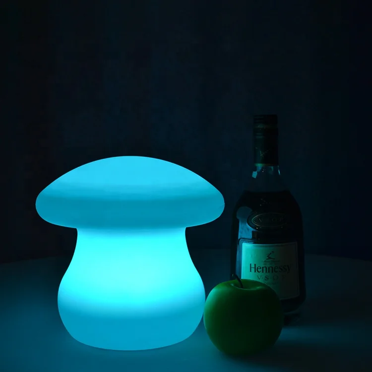 Mushroom shape battery operated night light portable indoor desk lamp cordless LED table lamp outdoor waterproof lamp