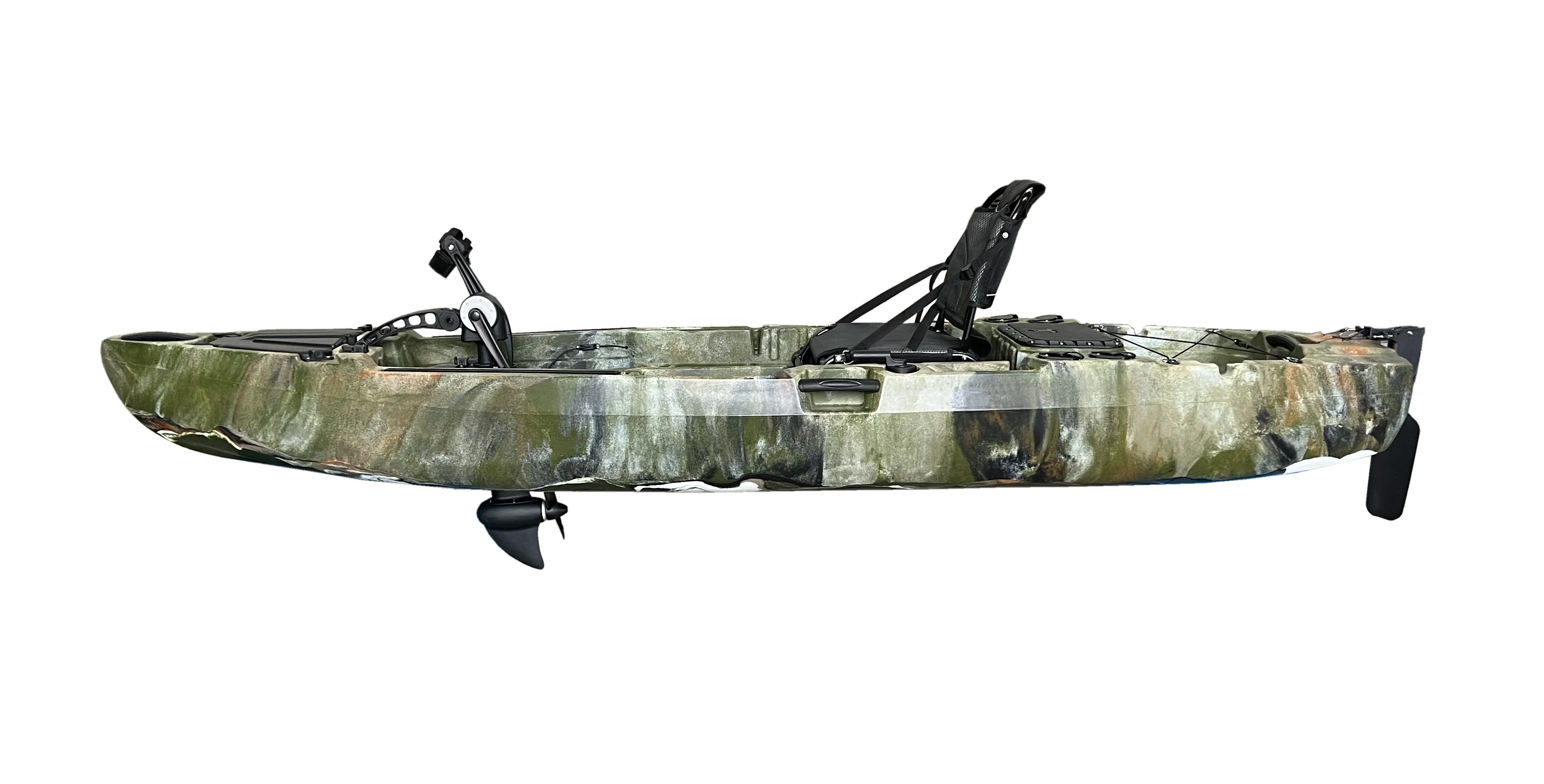 One person sit on top LLDPE material plastic kayak 11.5ft propeller pedal system kayak fishing kayak  with CE certificate