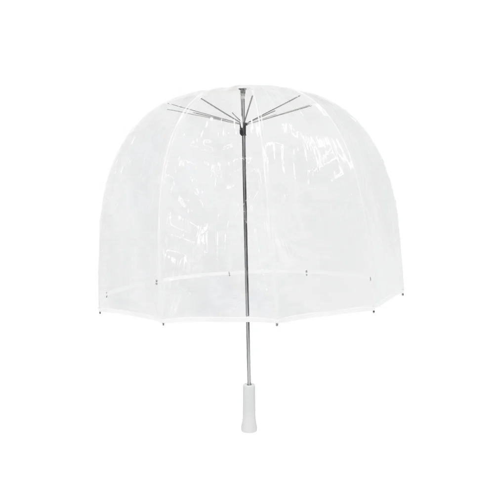 PVC Umbrella Clear Transparent Straight Umbrella With Customized