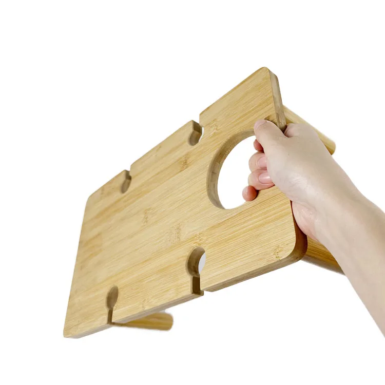 WDF Hot Selling portable picnic table foldable table meja lipat mesa dobravel bamboo picnic table for outdoor