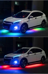 Car Underglow Neon Accent LED Strip Lights App Control RGB Auto Exterior Underbody Decorative Ambient Atmosphere Lamp