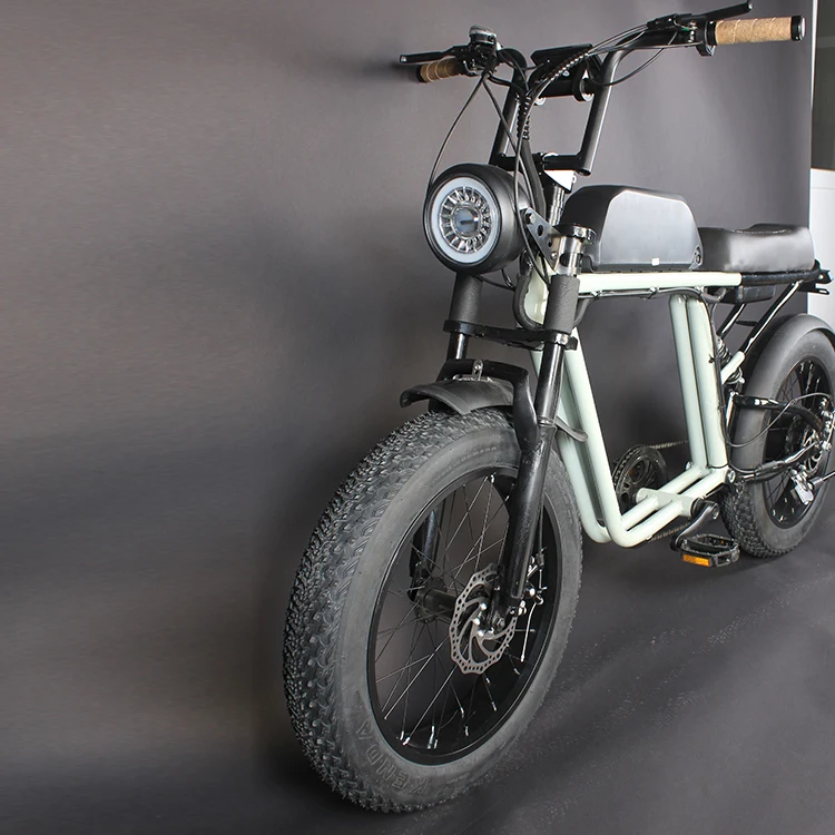 20 Inch Cheap Free Shipping 1000 Watt Yuanjian Retro Fat Wheel Motor Moped With Pedals E Bikes  Electric Bicycle