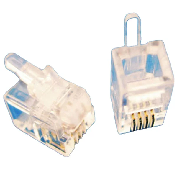 
Modular plug for round cable rj11 4p4c connector 