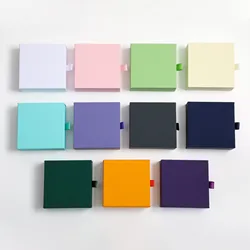 Printed Personalized Logo Jewel Case Packing Cardboard Lid and Base Box Jewelry Box for Earring Necklace Gift Packaging