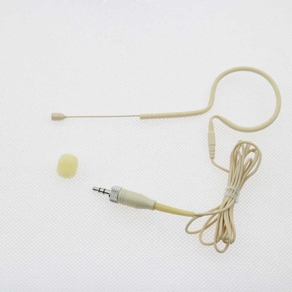 AVX20 CreamColor Single Ear Hook Headset Microphone For AVX G2 G3 G4 XS EW Evolution Digital 6000 9000 Wireless Mic System