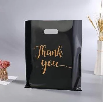 Designed Printing Clothes Plastic Shopping Bags Custom Logo Biodegradable Die Cut Plastic Bag Plastic Shopping Bag With Handle