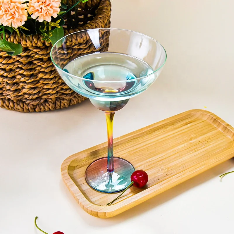Luxury Hand Made Custom Logo Martini Cocktail Glasses Bar Long Stem Champagne Goblet Cocktail Glass Cup Cocktail Glass