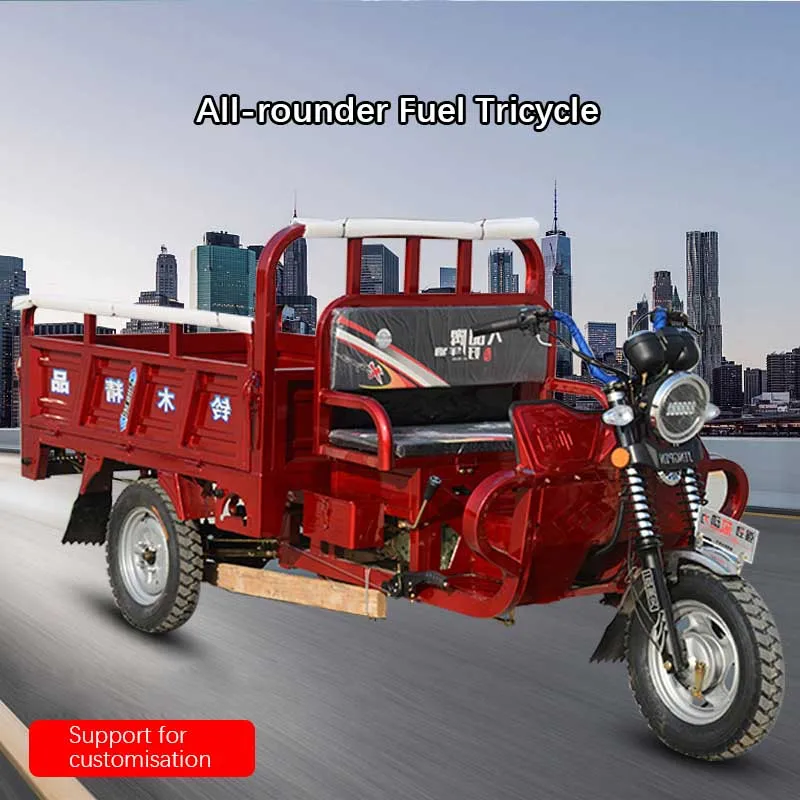 Hot  Motor Tricycle Manufacturers Open Motorized Tricycle Petrol Cargo Gasoline Tricycle for Adults