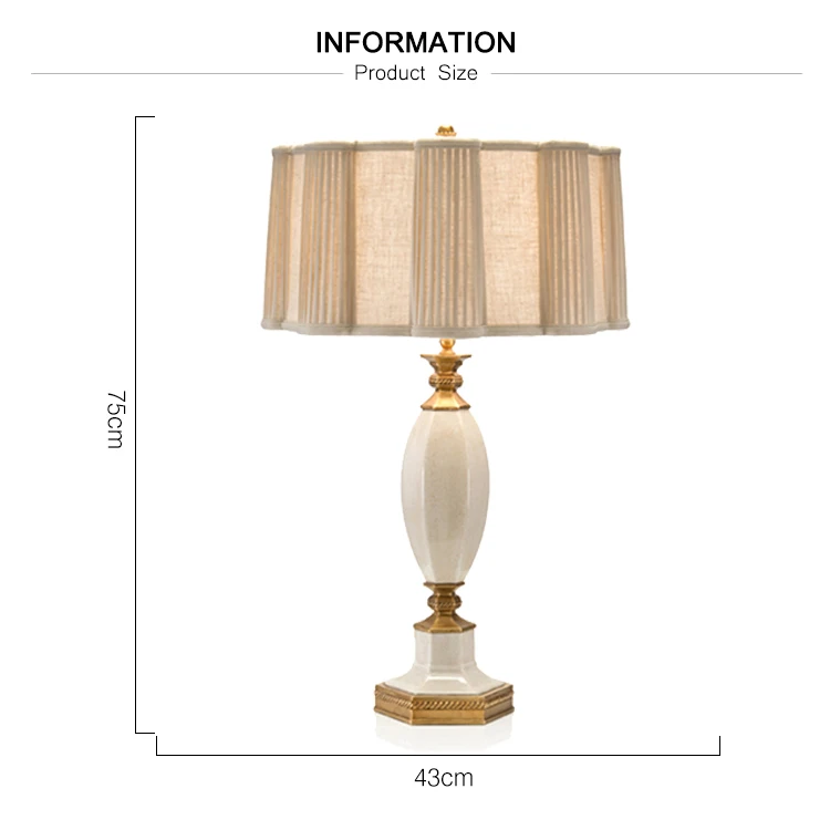 Hot Selling Brass Lamp Design Classic Bed Side Table Marble Desk Light Italian Table Lumineuse Desk Lamp