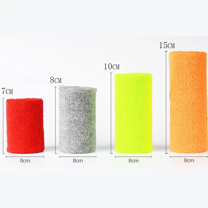 Cheap Custom Wrist Sweatbands Sports Wristbands for Football Basketball Running Athletic Sports Sweat band