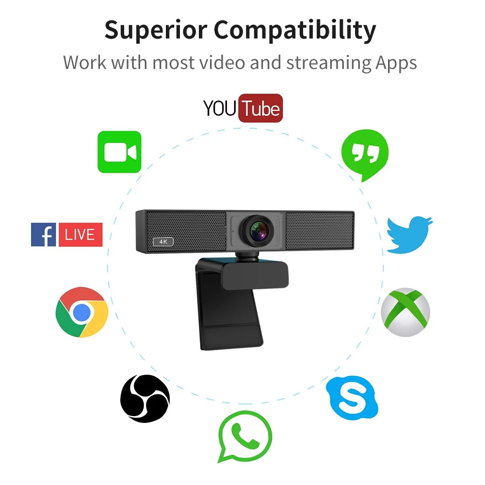 YSX-C39 2021 Kamera Fokus Tetap Sudut Lebar 4K HD Terlaris Dengan Mikrofon Internal All-in-one Network Conference 8.29 Million