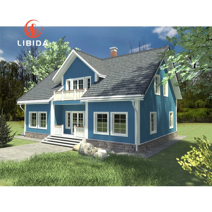 China luxury prefabricated house low cost real estate prefab homes made by EPS cement wall panels