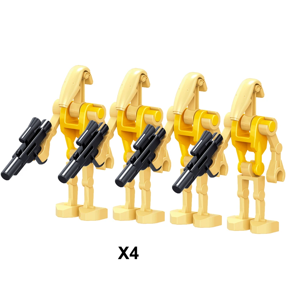 28-Piece Pack Battle Soldiers Generals Battle Droids with Weapons Set Building Blocks Action Figures Toy Boys Kids Gift