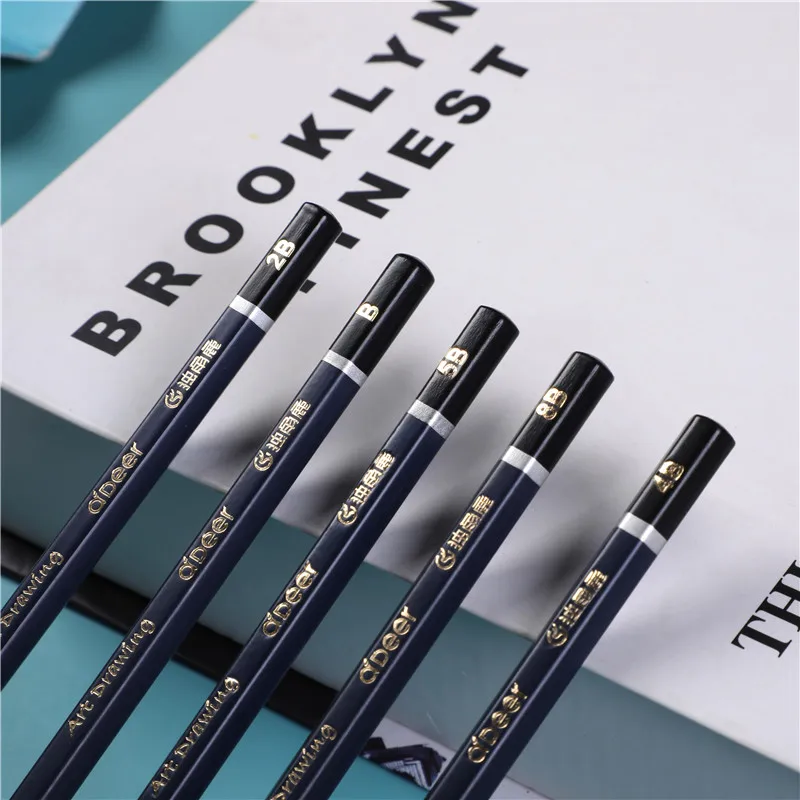 14pieces color box professional drawing series pencils H/2h/HB/3b/4b/5b/6b/7b/8b/10b/12b drawing art pencils