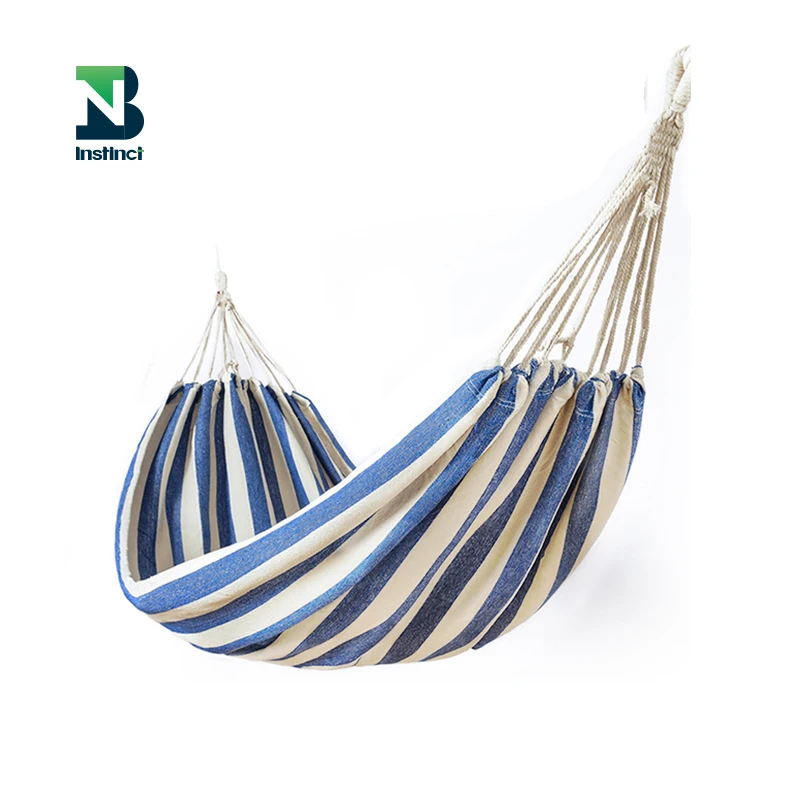 INSTINCT folding mexican hammock hot selling durable breathable outdoor garden camping soft Cotton Canvas Hammock Camping