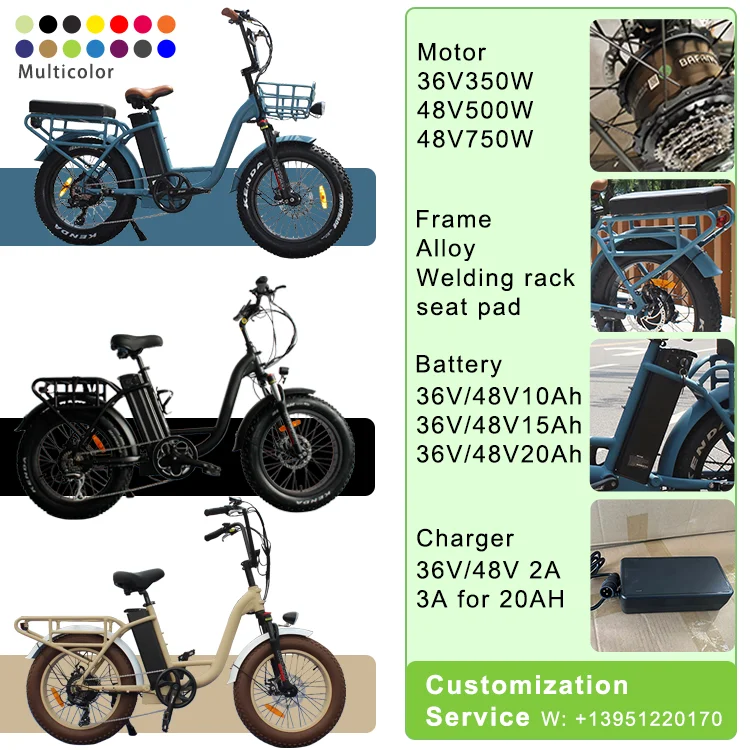 Fast Delivery 20Inch Electric Fat Tire Bike 750W Bafang Rear Motor Snow Beach Super Ebike Electric Bicycle Delivery