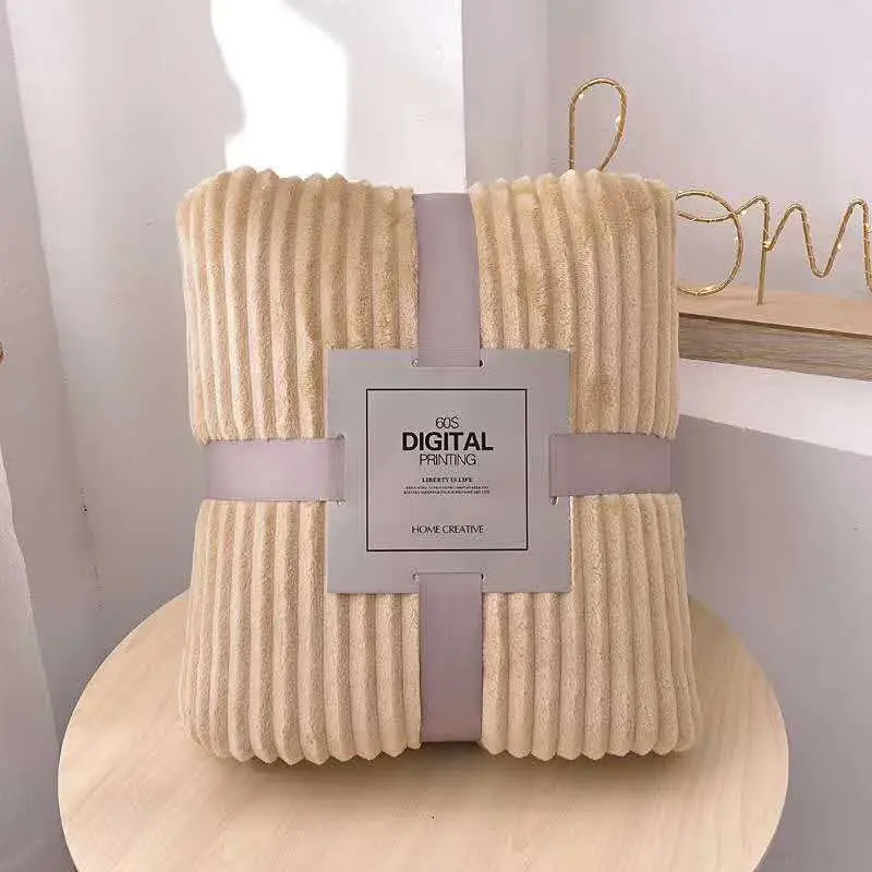 hot sale fleece sofa king size bed decor design knitted blanket baby flannel custom throw blanket with picture